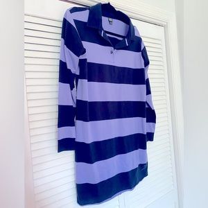 Preppy Stripe Collared Dress
